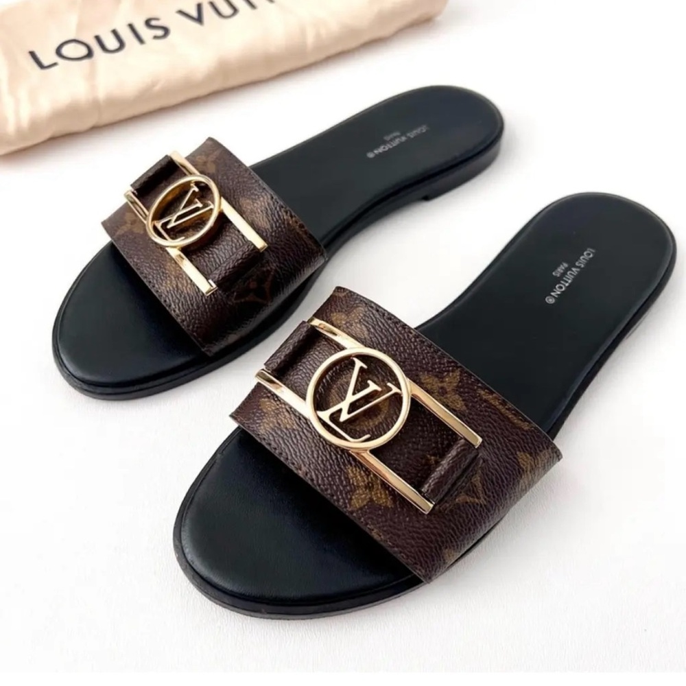Louis Vuitton LV Monogram Lock It Mules Sandals